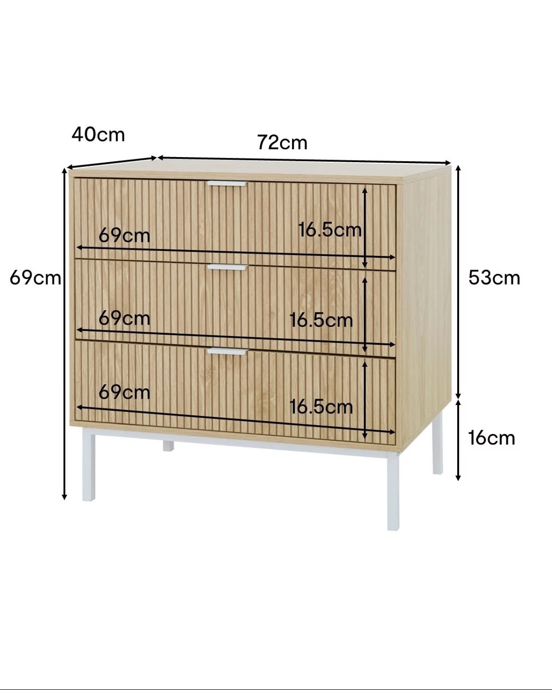 Isla 3 Drawer