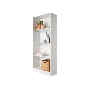 4 Tier Oak Book-Shelf White